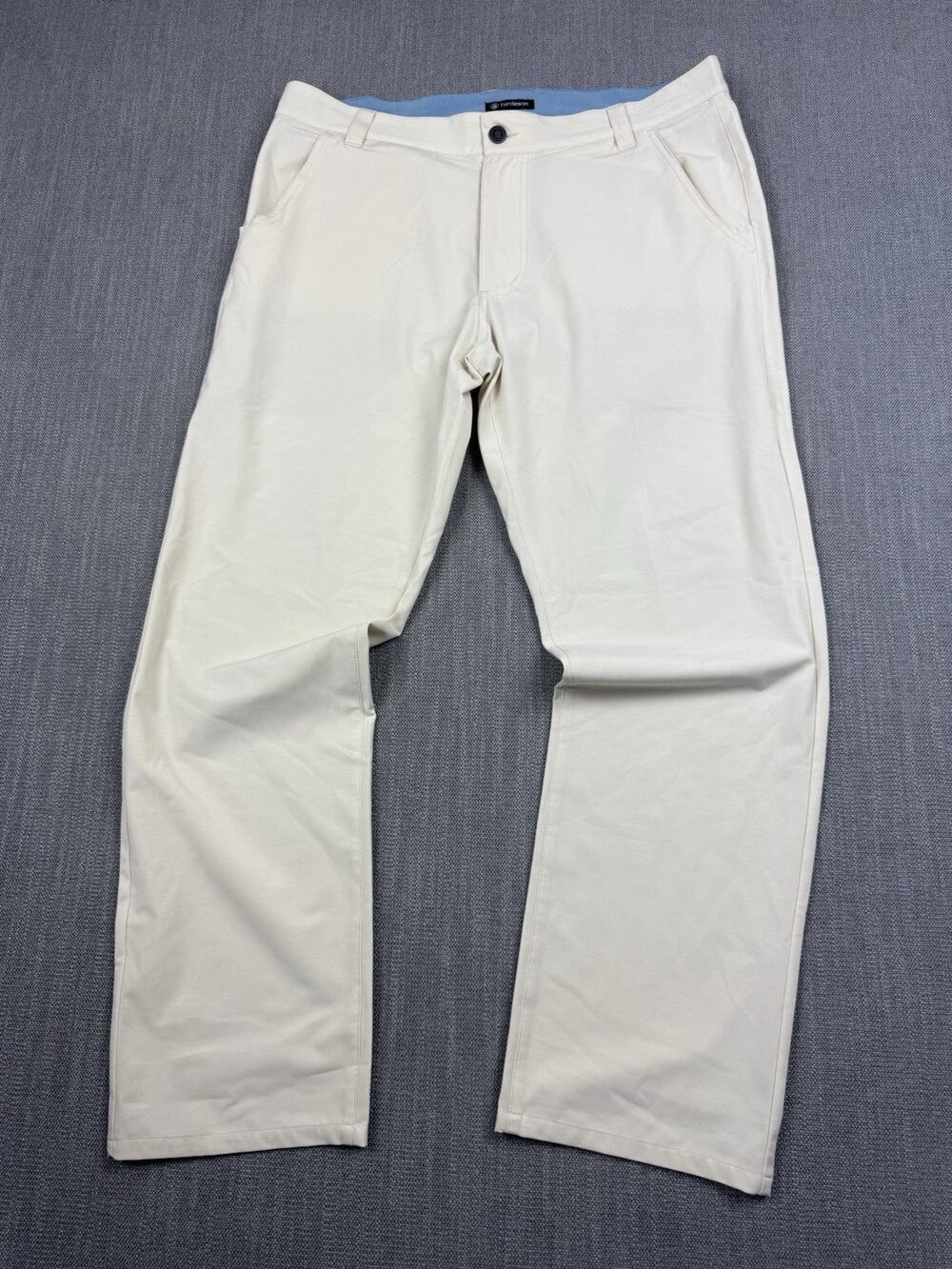 Turtleson Golf Pants Men’s 34x30 Beige Performance Stretch Flat Front Casual